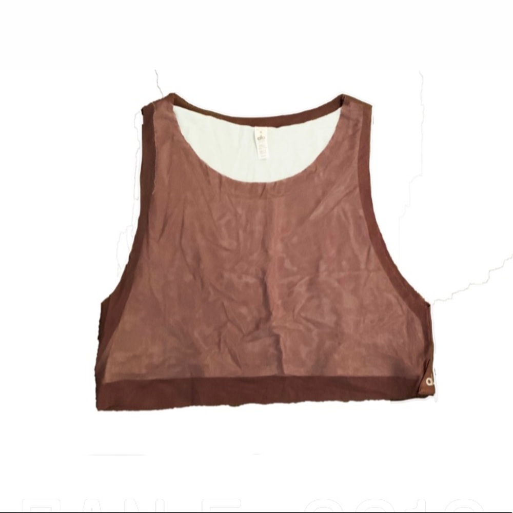 ALO YOGA MESH OVERLAY CROP TANK